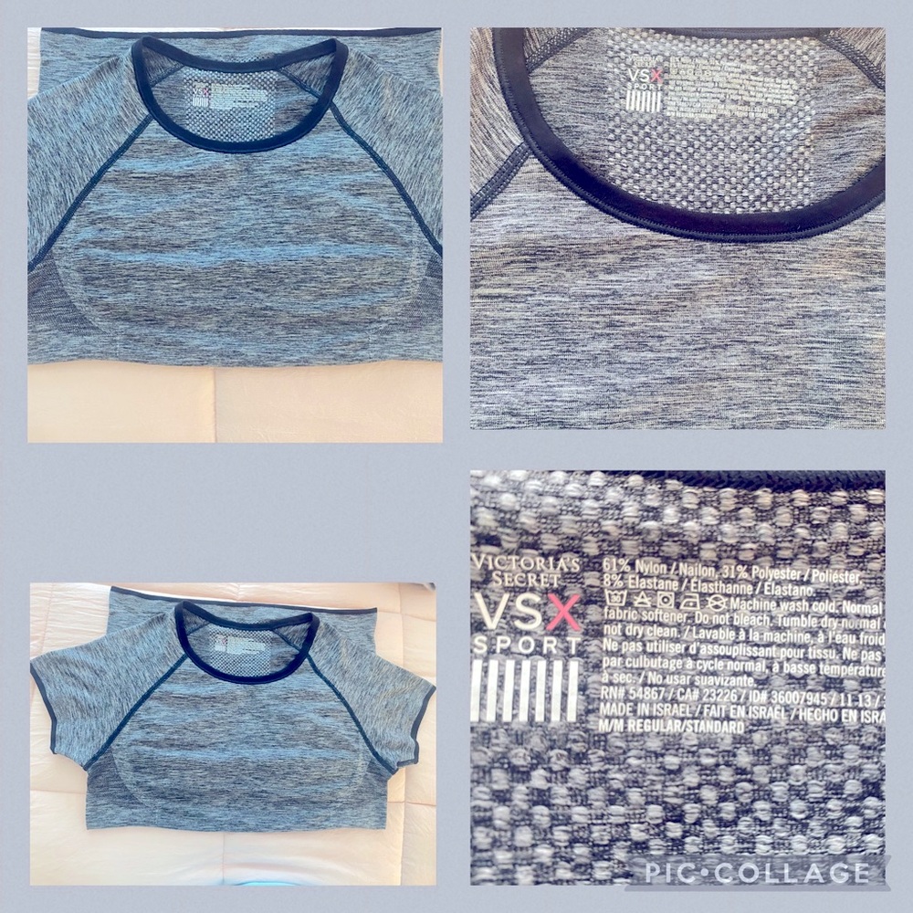 Victoria’s Secret sport 🤍🙌 Gray and black sport tee excellent condition